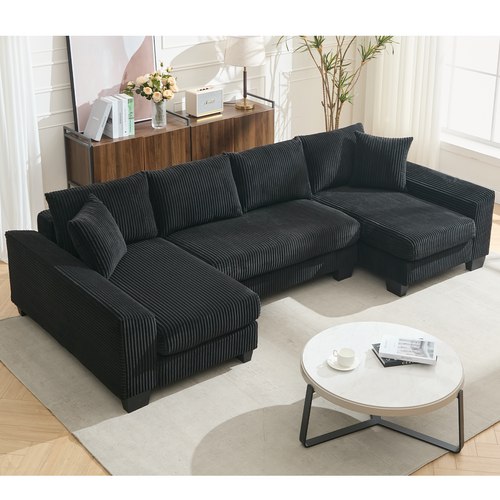 114' Sleeper Sofa,U Shaped Sofa , Pull Out Bed,Convertible Oversize 2