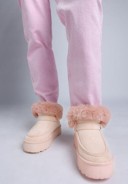 Linka Pin Buckle Detail Snow Boots
