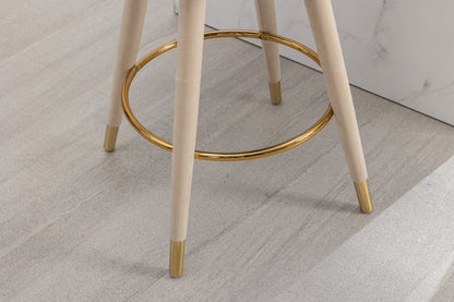 Counter Height Bar Stools Set of 2 for Kitchen Counter Solid Wood Legs