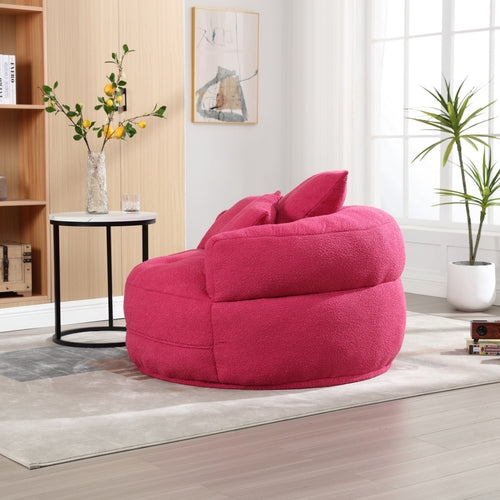 Chenille Sponge single sofa,No Assembly Required,Fluffy Modern Sleeper