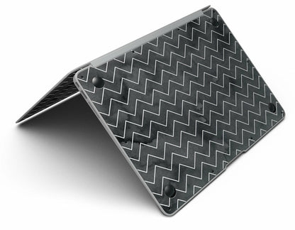 Black Watercolor with White Chevron - MacBook Air Skin Kit