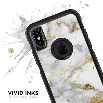 Marble & Digital Gold Foil V2 - Skin Kit for the iPhone OtterBox Cases