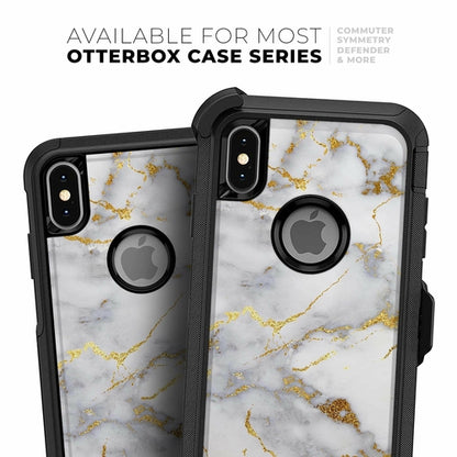 Marble & Digital Gold Foil V2 - Skin Kit for the iPhone OtterBox Cases