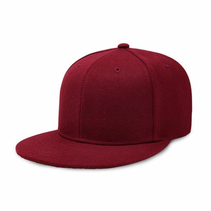 Classic Flat Bill Snapback – Polyester Adjustable Fit & Breathable