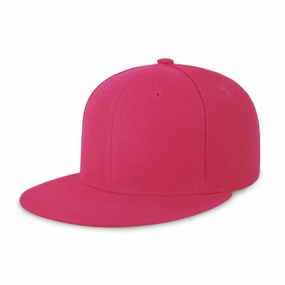 Classic Flat Bill Snapback – Polyester Adjustable Fit & Breathable