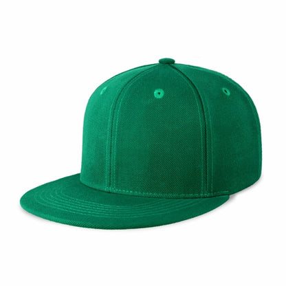Classic Flat Bill Snapback – Polyester Adjustable Fit & Breathable