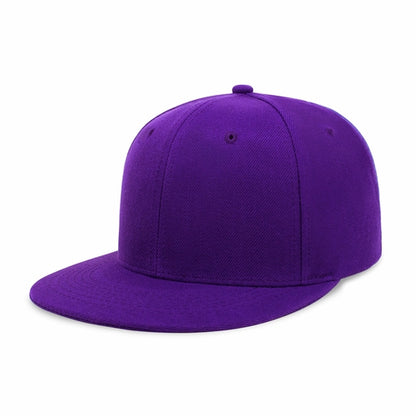 Classic Flat Bill Snapback – Polyester Adjustable Fit & Breathable