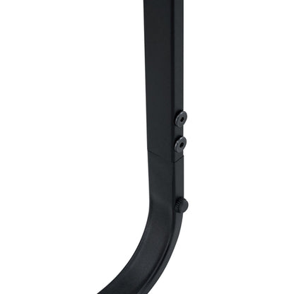 Modern Brown Tech Fabric Bar Stool Set of 2 with Black Metal Legs -