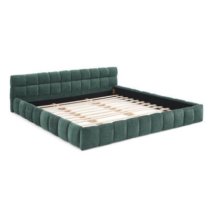 California King size Upholstered Bed Frame with Thick Fabric, Chenille
