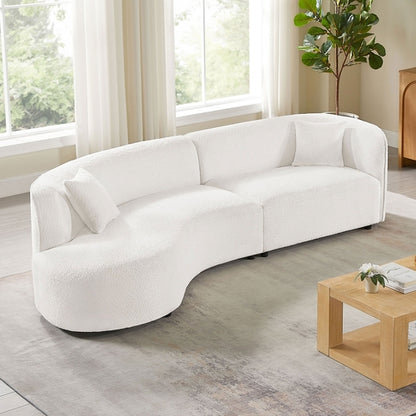 Luxury Modern Style Living Room Upholstery Curved Sofa with Chaise