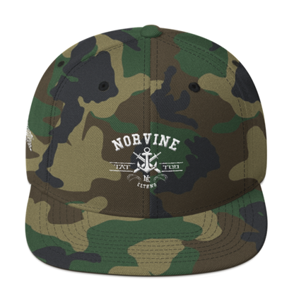 Tattoo Anchor Wool Blend Snapback (Camo)